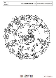 Mandala boyama sayfaları